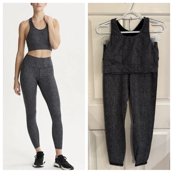 Varley SET Berkeley Bra and Luna Leggings Nocturnal Feathers 31976 - Picture 1 of 16